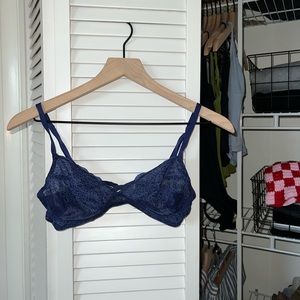 Madewell Navy Lace Camila Bralette (S)